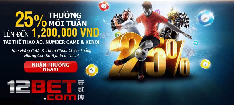 Link truy cập nhà cái 12Bet casino mới nhất